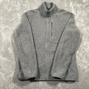 Lululemon Mens Jacket Large Grey Tundra Trek Full Zip Wool Performance Outdoor